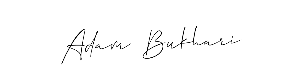 Make a short Adam  Bukhari signature style. Manage your documents anywhere anytime using Allison_Script. Create and add eSignatures, submit forms, share and send files easily. Adam  Bukhari signature style 2 images and pictures png