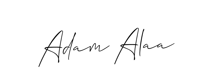 Also You can easily find your signature by using the search form. We will create Adam Alaa name handwritten signature images for you free of cost using Allison_Script sign style. Adam Alaa signature style 2 images and pictures png