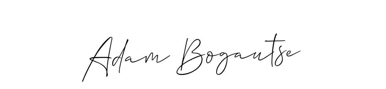 Use a signature maker to create a handwritten signature online. With this signature software, you can design (Allison_Script) your own signature for name Adam Bogautse. Adam Bogautse signature style 2 images and pictures png