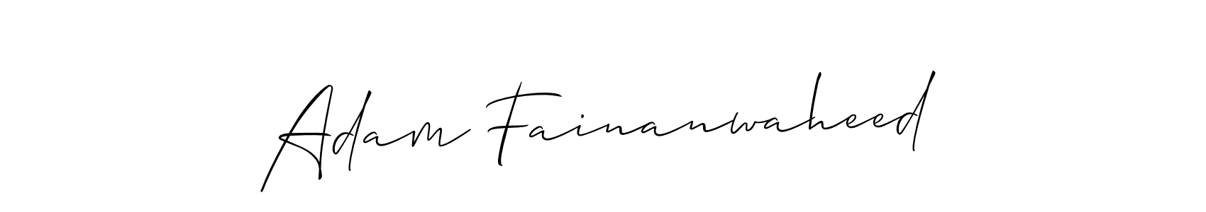 Make a short Adam Fainanwaheed signature style. Manage your documents anywhere anytime using Allison_Script. Create and add eSignatures, submit forms, share and send files easily. Adam Fainanwaheed signature style 2 images and pictures png