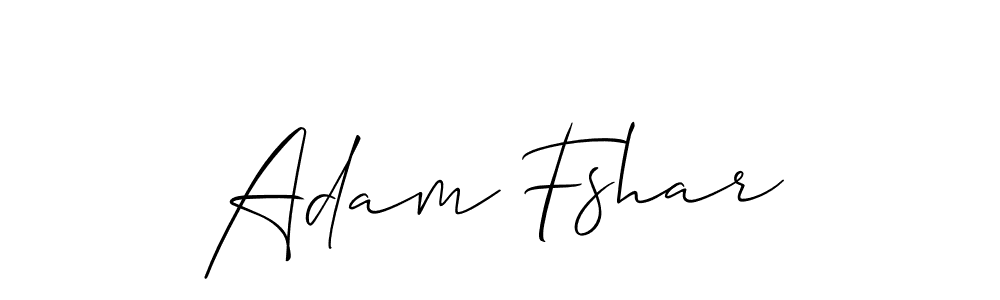 Also we have Adam Fshar name is the best signature style. Create professional handwritten signature collection using Allison_Script autograph style. Adam Fshar signature style 2 images and pictures png