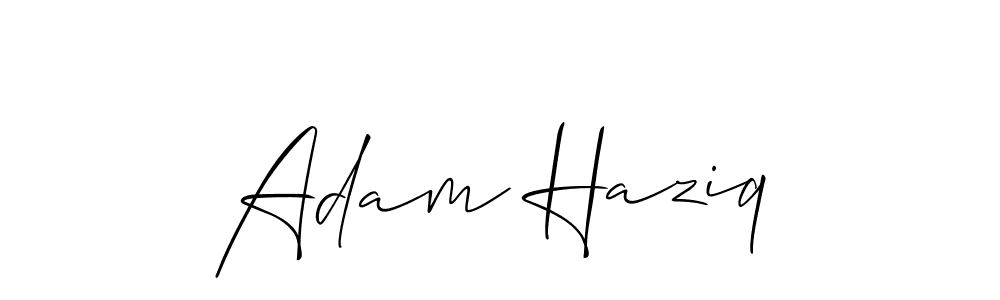 How to make Adam Haziq signature? Allison_Script is a professional autograph style. Create handwritten signature for Adam Haziq name. Adam Haziq signature style 2 images and pictures png
