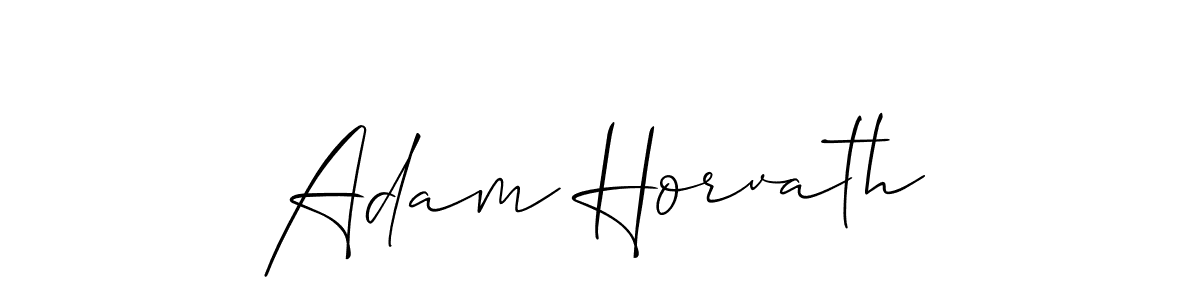 How to make Adam Horvath name signature. Use Allison_Script style for creating short signs online. This is the latest handwritten sign. Adam Horvath signature style 2 images and pictures png