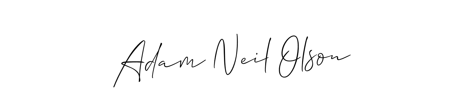 Use a signature maker to create a handwritten signature online. With this signature software, you can design (Allison_Script) your own signature for name Adam Neil Olson. Adam Neil Olson signature style 2 images and pictures png