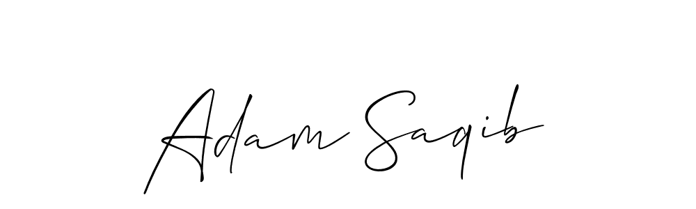 Allison_Script is a professional signature style that is perfect for those who want to add a touch of class to their signature. It is also a great choice for those who want to make their signature more unique. Get Adam Saqib name to fancy signature for free. Adam Saqib signature style 2 images and pictures png