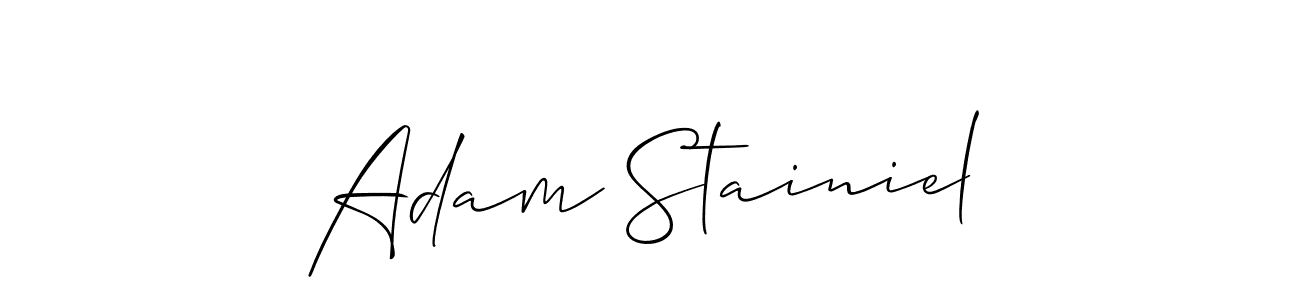 Also we have Adam Stainiel name is the best signature style. Create professional handwritten signature collection using Allison_Script autograph style. Adam Stainiel signature style 2 images and pictures png