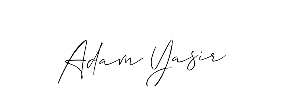 Make a short Adam Yasir signature style. Manage your documents anywhere anytime using Allison_Script. Create and add eSignatures, submit forms, share and send files easily. Adam Yasir signature style 2 images and pictures png