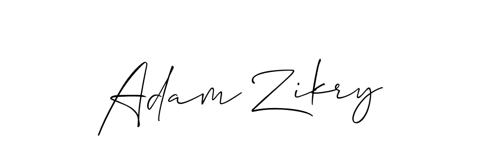 How to make Adam Zikry name signature. Use Allison_Script style for creating short signs online. This is the latest handwritten sign. Adam Zikry signature style 2 images and pictures png