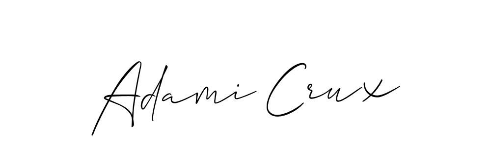 How to make Adami Crux name signature. Use Allison_Script style for creating short signs online. This is the latest handwritten sign. Adami Crux signature style 2 images and pictures png