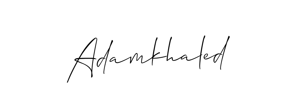 Create a beautiful signature design for name Adamkhaled. With this signature (Allison_Script) fonts, you can make a handwritten signature for free. Adamkhaled signature style 2 images and pictures png