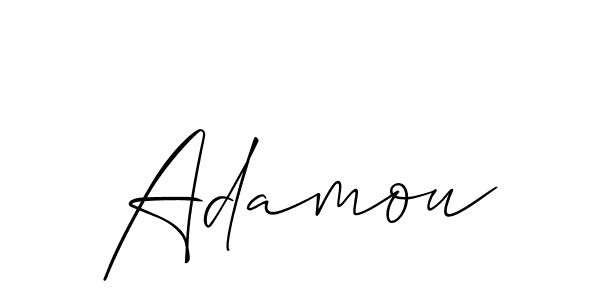 How to make Adamou name signature. Use Allison_Script style for creating short signs online. This is the latest handwritten sign. Adamou signature style 2 images and pictures png