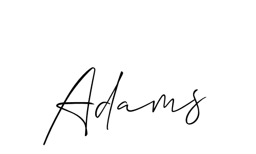 Create a beautiful signature design for name Adams. With this signature (Allison_Script) fonts, you can make a handwritten signature for free. Adams signature style 2 images and pictures png