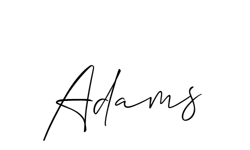 Create a beautiful signature design for name Adams. With this signature (Allison_Script) fonts, you can make a handwritten signature for free. Adams signature style 2 images and pictures png