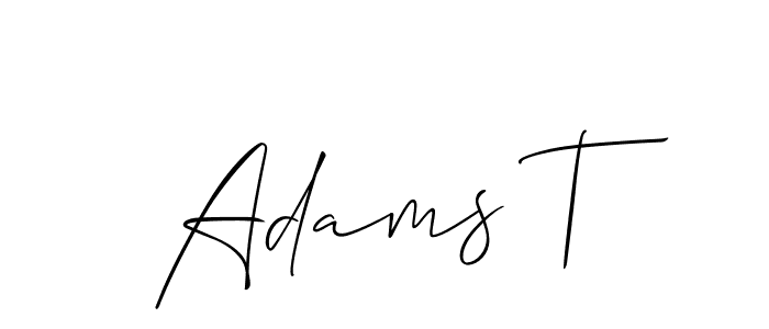 Also we have Adams T name is the best signature style. Create professional handwritten signature collection using Allison_Script autograph style. Adams T signature style 2 images and pictures png