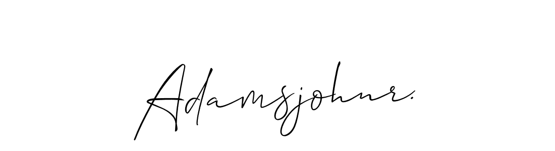 How to make Adamsjohnr. name signature. Use Allison_Script style for creating short signs online. This is the latest handwritten sign. Adamsjohnr. signature style 2 images and pictures png