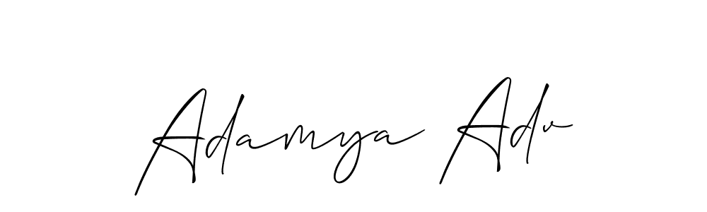 You should practise on your own different ways (Allison_Script) to write your name (Adamya Adv) in signature. don't let someone else do it for you. Adamya Adv signature style 2 images and pictures png