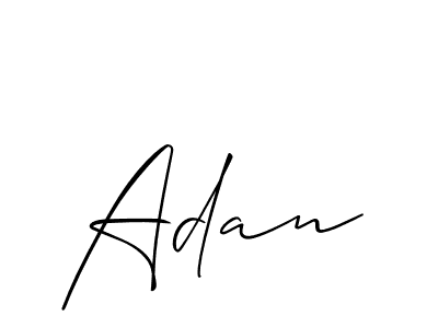 How to make Adan name signature. Use Allison_Script style for creating short signs online. This is the latest handwritten sign. Adan signature style 2 images and pictures png