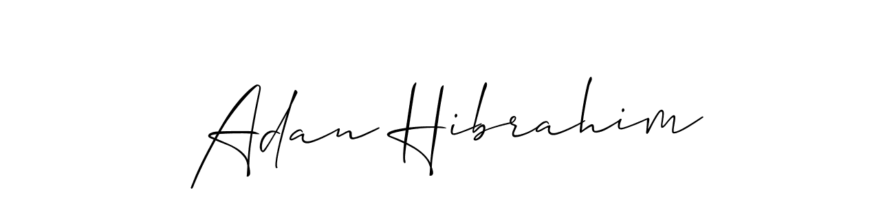 Make a beautiful signature design for name Adan Hibrahim. With this signature (Allison_Script) style, you can create a handwritten signature for free. Adan Hibrahim signature style 2 images and pictures png