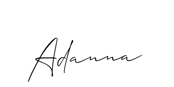 Also You can easily find your signature by using the search form. We will create Adanna name handwritten signature images for you free of cost using Allison_Script sign style. Adanna signature style 2 images and pictures png