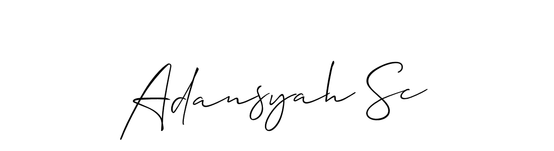 Make a short Adansyah Sc signature style. Manage your documents anywhere anytime using Allison_Script. Create and add eSignatures, submit forms, share and send files easily. Adansyah Sc signature style 2 images and pictures png