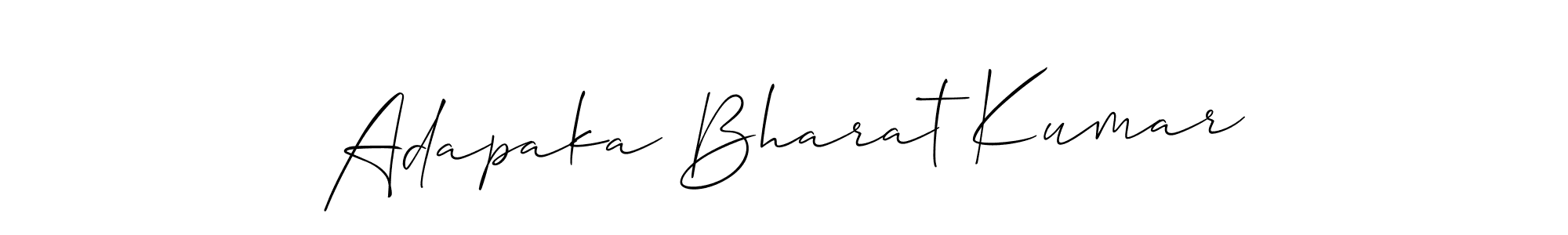 Use a signature maker to create a handwritten signature online. With this signature software, you can design (Allison_Script) your own signature for name Adapaka Bharat Kumar. Adapaka Bharat Kumar signature style 2 images and pictures png