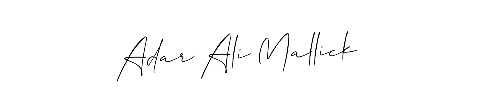 This is the best signature style for the Adar Ali Mallick name. Also you like these signature font (Allison_Script). Mix name signature. Adar Ali Mallick signature style 2 images and pictures png