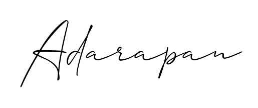An effortless, minimalist signature concept for Adarapan using Allison_Script design. Clean lines that look great on any document. Adarapan signature style 2 images and pictures png