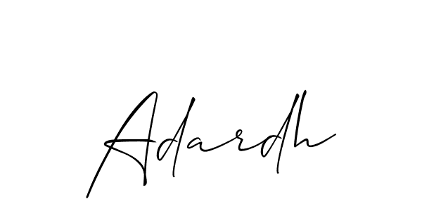 Also we have Adardh name is the best signature style. Create professional handwritten signature collection using Allison_Script autograph style. Adardh signature style 2 images and pictures png