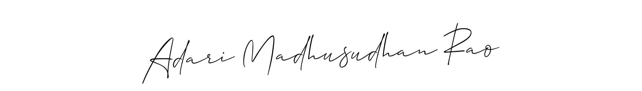 How to make Adari Madhusudhan Rao signature? Allison_Script is a professional autograph style. Create handwritten signature for Adari Madhusudhan Rao name. Adari Madhusudhan Rao signature style 2 images and pictures png