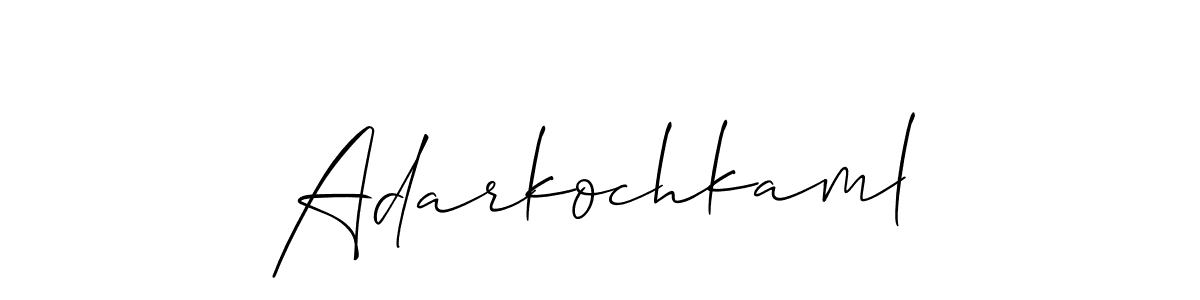 It looks lik you need a new signature style for name Adarkochkaml. Design unique handwritten (Allison_Script) signature with our free signature maker in just a few clicks. Adarkochkaml signature style 2 images and pictures png