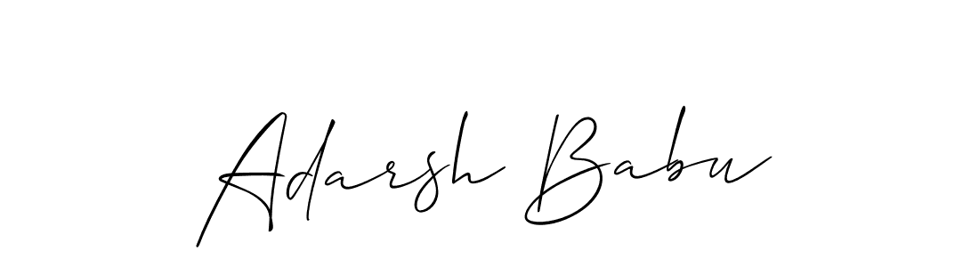 Similarly Allison_Script is the best handwritten signature design. Signature creator online .You can use it as an online autograph creator for name Adarsh Babu. Adarsh Babu signature style 2 images and pictures png
