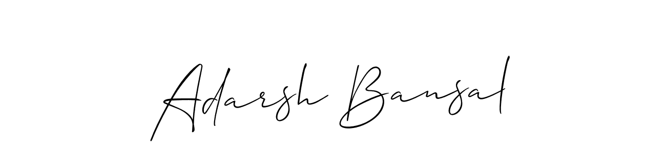 How to make Adarsh Bansal signature? Allison_Script is a professional autograph style. Create handwritten signature for Adarsh Bansal name. Adarsh Bansal signature style 2 images and pictures png