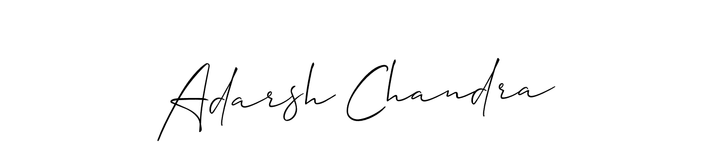 Similarly Allison_Script is the best handwritten signature design. Signature creator online .You can use it as an online autograph creator for name Adarsh Chandra. Adarsh Chandra signature style 2 images and pictures png