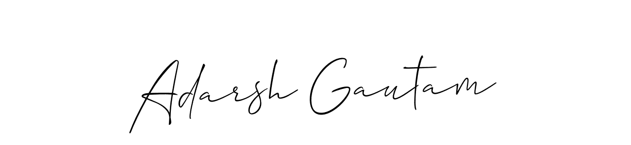 Create a beautiful signature design for name Adarsh Gautam. With this signature (Allison_Script) fonts, you can make a handwritten signature for free. Adarsh Gautam signature style 2 images and pictures png