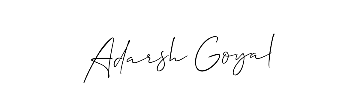 Design your own signature with our free online signature maker. With this signature software, you can create a handwritten (Allison_Script) signature for name Adarsh Goyal. Adarsh Goyal signature style 2 images and pictures png
