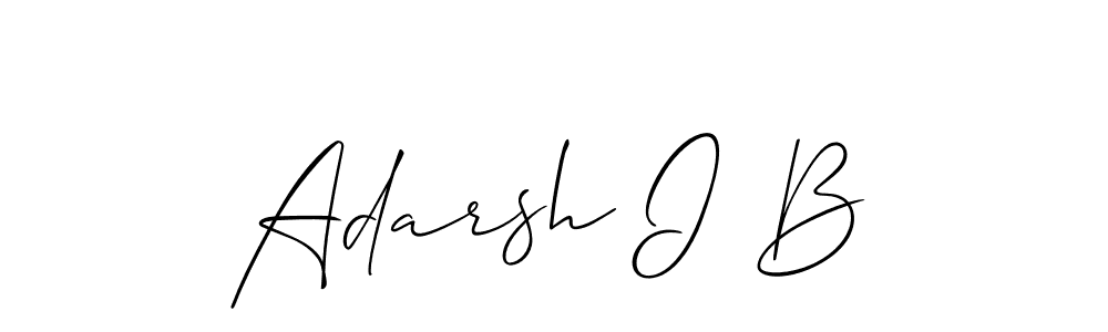 Also we have Adarsh I B name is the best signature style. Create professional handwritten signature collection using Allison_Script autograph style. Adarsh I B signature style 2 images and pictures png