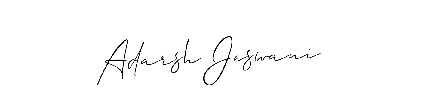 Adarsh Jeswani stylish signature style. Best Handwritten Sign (Allison_Script) for my name. Handwritten Signature Collection Ideas for my name Adarsh Jeswani. Adarsh Jeswani signature style 2 images and pictures png