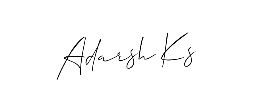 Similarly Allison_Script is the best handwritten signature design. Signature creator online .You can use it as an online autograph creator for name Adarsh Ks. Adarsh Ks signature style 2 images and pictures png