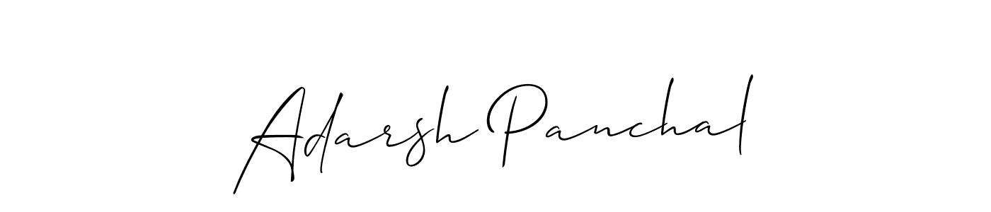 Similarly Allison_Script is the best handwritten signature design. Signature creator online .You can use it as an online autograph creator for name Adarsh Panchal. Adarsh Panchal signature style 2 images and pictures png