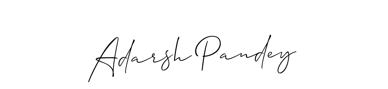 Make a beautiful signature design for name Adarsh Pandey. With this signature (Allison_Script) style, you can create a handwritten signature for free. Adarsh Pandey signature style 2 images and pictures png
