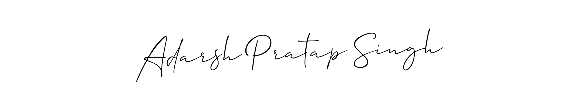 Use a signature maker to create a handwritten signature online. With this signature software, you can design (Allison_Script) your own signature for name Adarsh Pratap Singh. Adarsh Pratap Singh signature style 2 images and pictures png