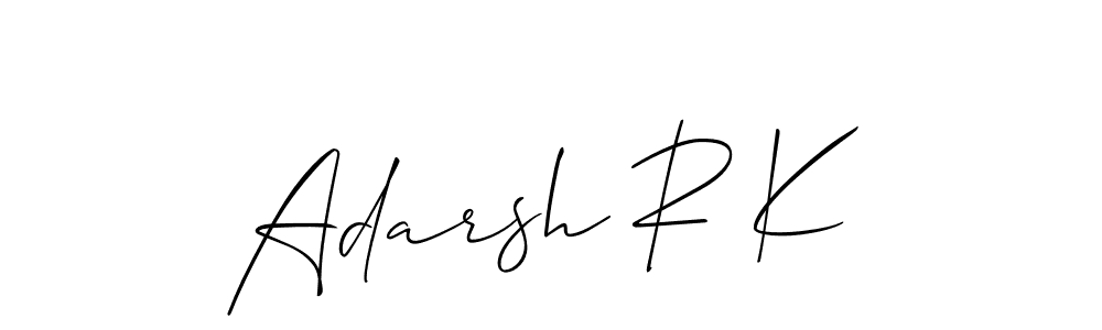 Make a short Adarsh R K signature style. Manage your documents anywhere anytime using Allison_Script. Create and add eSignatures, submit forms, share and send files easily. Adarsh R K signature style 2 images and pictures png