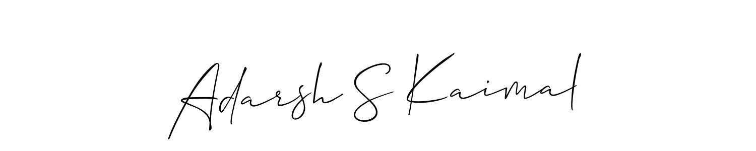 Make a beautiful signature design for name Adarsh S Kaimal. With this signature (Allison_Script) style, you can create a handwritten signature for free. Adarsh S Kaimal signature style 2 images and pictures png