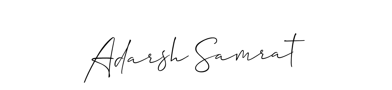 How to make Adarsh Samrat signature? Allison_Script is a professional autograph style. Create handwritten signature for Adarsh Samrat name. Adarsh Samrat signature style 2 images and pictures png