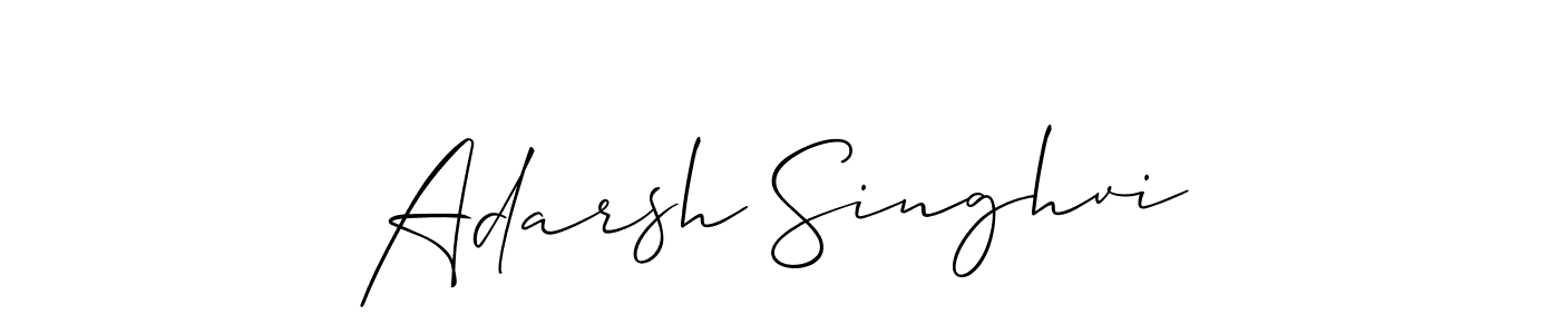 Design your own signature with our free online signature maker. With this signature software, you can create a handwritten (Allison_Script) signature for name Adarsh Singhvi. Adarsh Singhvi signature style 2 images and pictures png