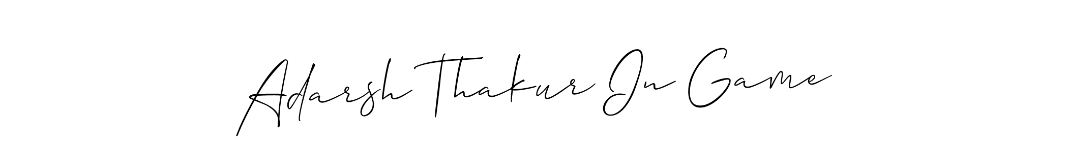 Make a beautiful signature design for name Adarsh Thakur In Game. With this signature (Allison_Script) style, you can create a handwritten signature for free. Adarsh Thakur In Game signature style 2 images and pictures png