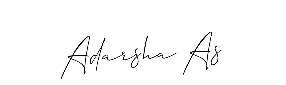 How to make Adarsha As signature? Allison_Script is a professional autograph style. Create handwritten signature for Adarsha As name. Adarsha As signature style 2 images and pictures png