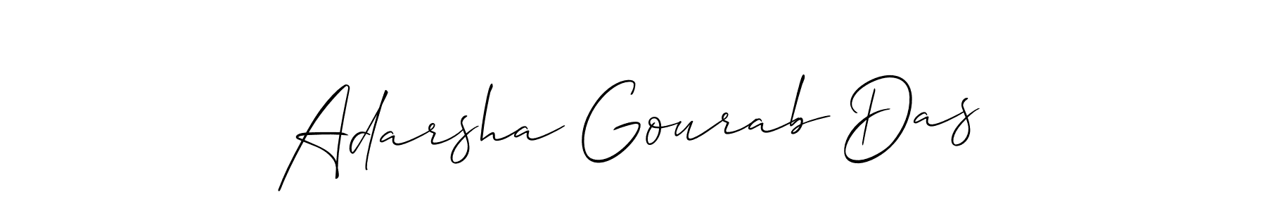 Create a beautiful signature design for name Adarsha Gourab Das. With this signature (Allison_Script) fonts, you can make a handwritten signature for free. Adarsha Gourab Das signature style 2 images and pictures png