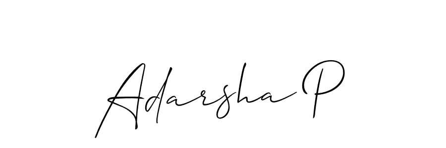 You can use this online signature creator to create a handwritten signature for the name Adarsha P. This is the best online autograph maker. Adarsha P signature style 2 images and pictures png