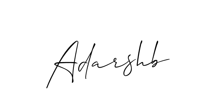 How to make Adarshb signature? Allison_Script is a professional autograph style. Create handwritten signature for Adarshb name. Adarshb signature style 2 images and pictures png